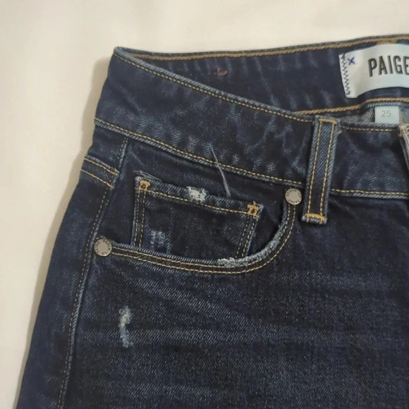 Paige Margot Denim Shorts, Color Dark Wash Size 25 - Picture 5 of 16